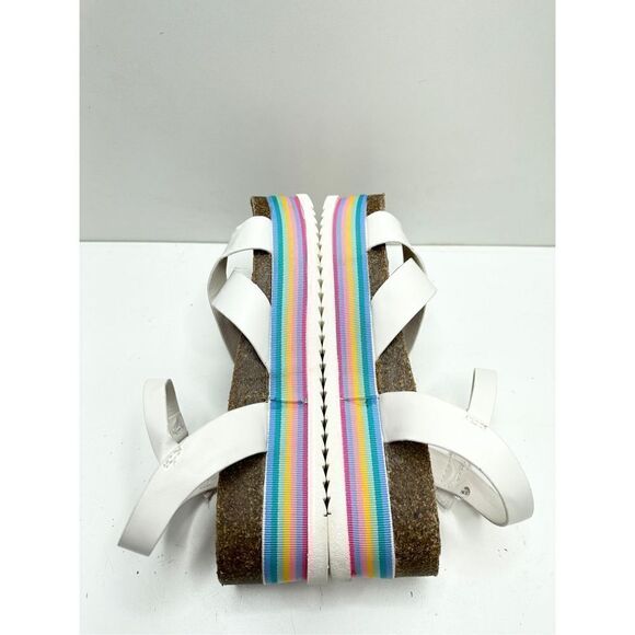 Jellypop Sandals Girls Size 4 White Multicolor Platform Open Toe - Picture 6 of 10